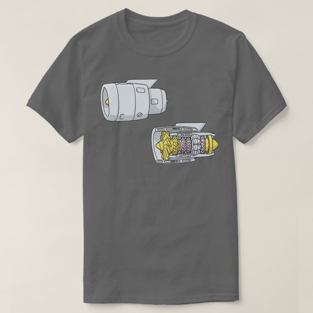 Turbofan Jet Engine  T-Shirt (Design Front)