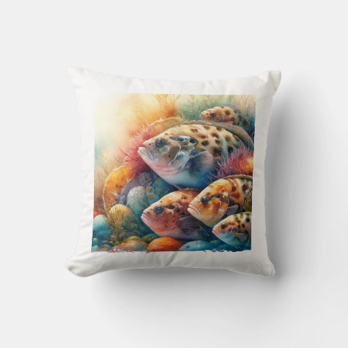 Turbox in Harmony 050624AREF126 _ Watercolor Throw Pillow