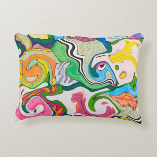 Turbulance of Colors Accent Pillow