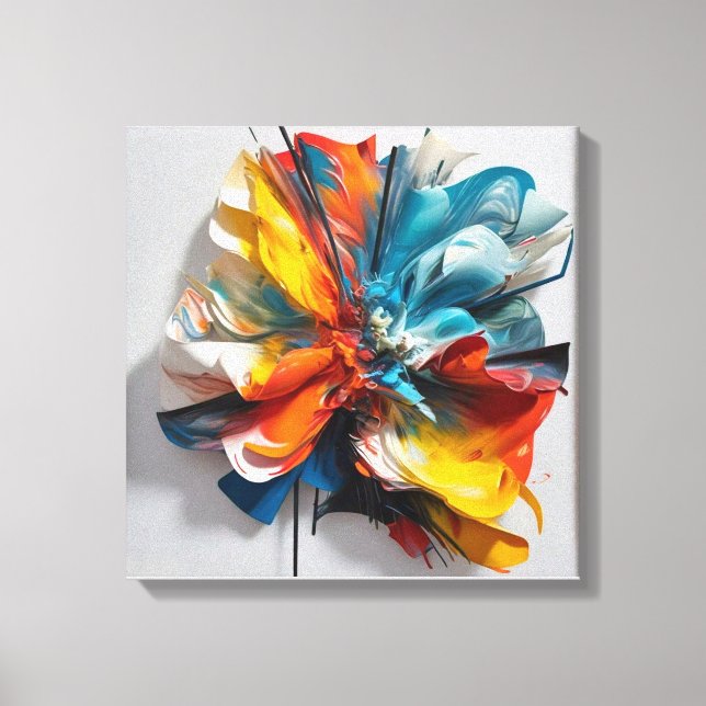 Turbulent Bloom Canvas Print (Front)