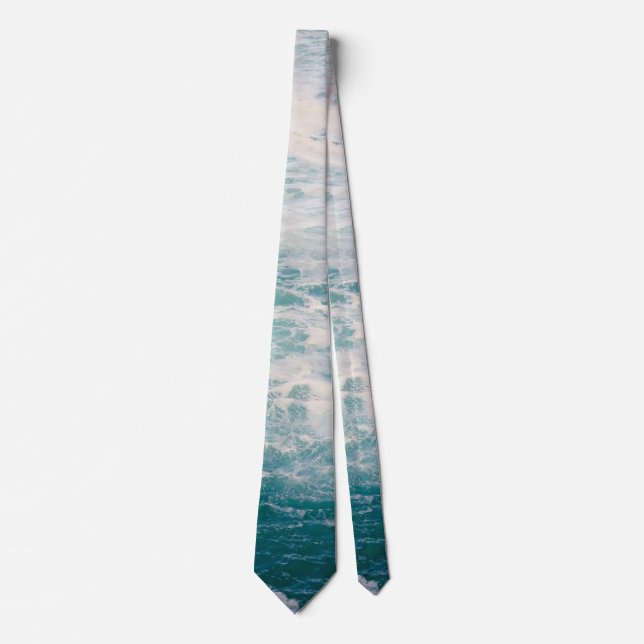 Turbulent Blue Waters         Neck Tie (Front)