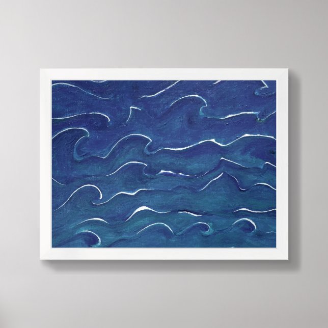 Turbulent Sea Print (Framed Front)