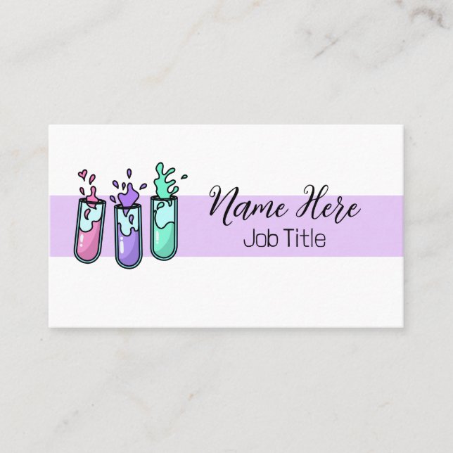 Turbulent Test Tubes Business Card (Front)