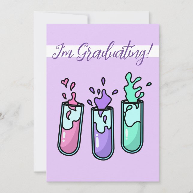 Turbulent Test Tubes Invitation (Front)