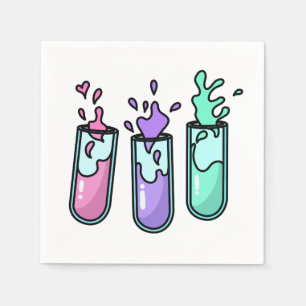 Turbulent Test Tubes Napkins