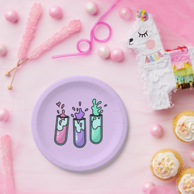 Turbulent Test Tubes Paper Plates (Party)