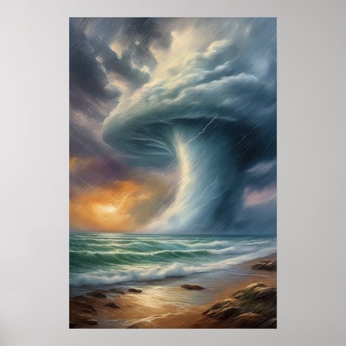 Turbulent Waters Tornados Wrath  Poster