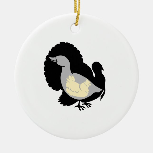 Turducken Ceramic Ornament (Front)