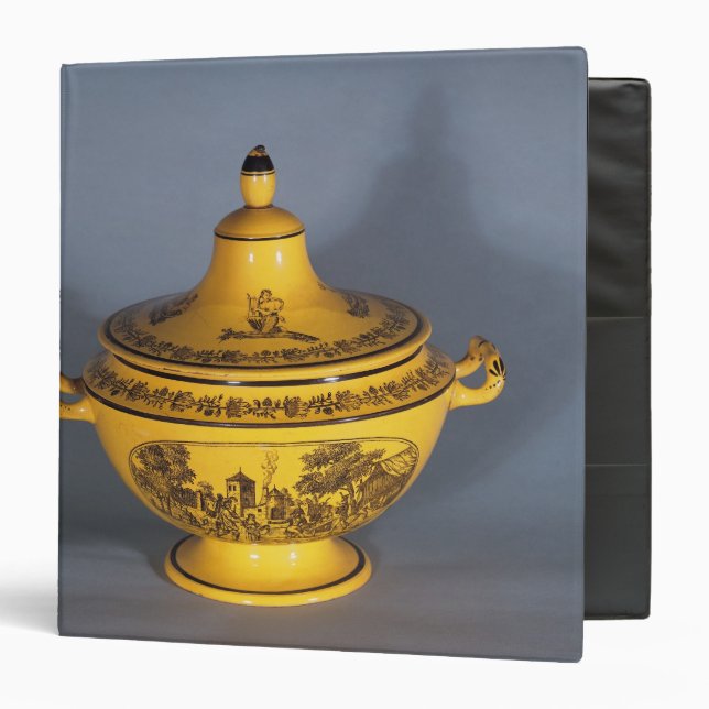 Tureen with black print design, c.1820 binder (Front/Inside)