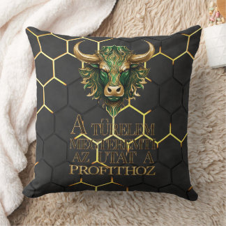 Türelem | Motiváció | Bull market Throw Pillow