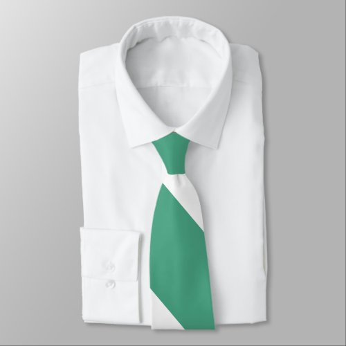 Turf Green and White Broad University Stripe Tie