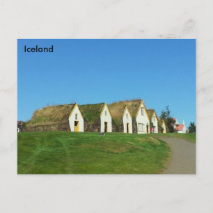 Turf houses in Glaumbær, Iceland Postcard