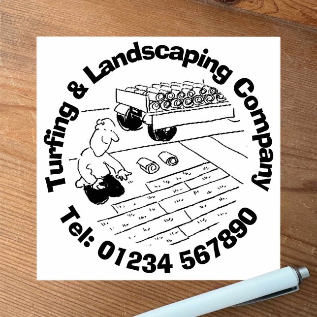 Turfing & Landscaping. Rubber Stamp (Creator Uploaded)