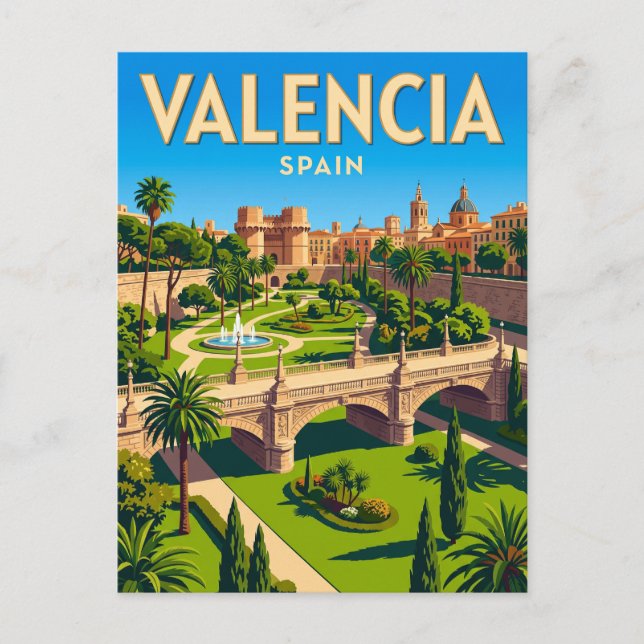 Turia Gardens Spain Postcard (Front)