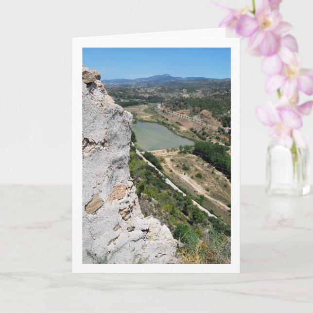 Turia River in Domeño Viejo, Valencia, Spain Card (Orchid)