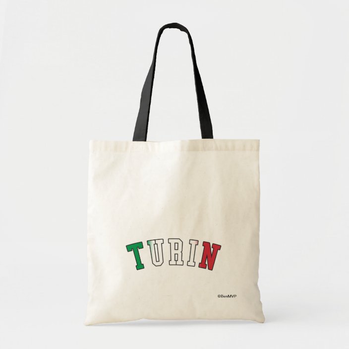 Turin in Italy National Flag Colors Bag