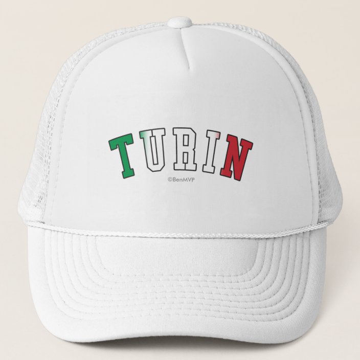 Turin in Italy National Flag Colors Hat