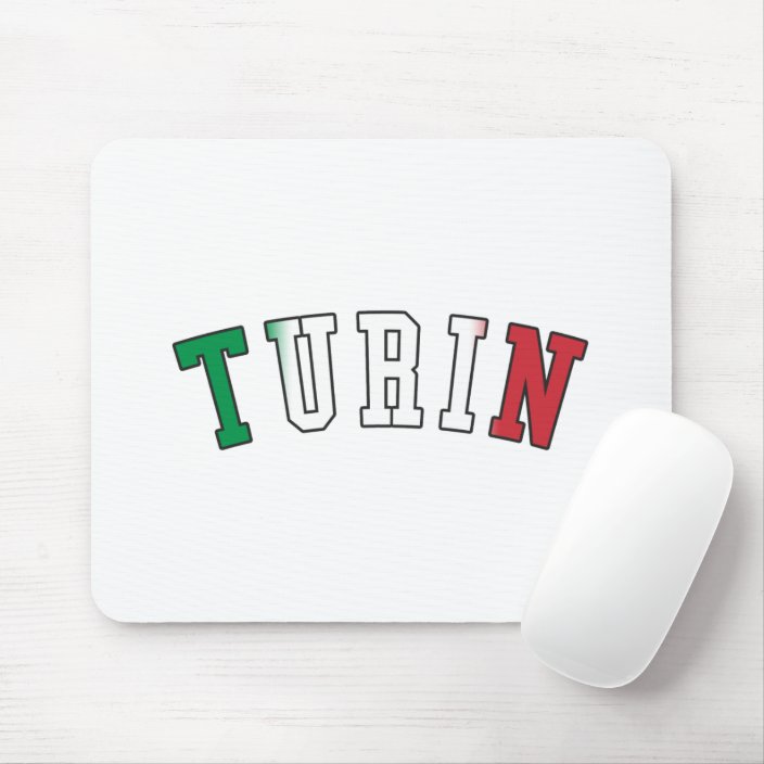 Turin in Italy National Flag Colors Mousepad