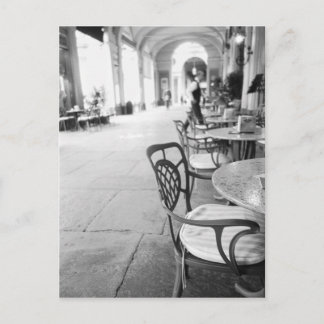 Turin Italy, Cafe and Archway Postcard