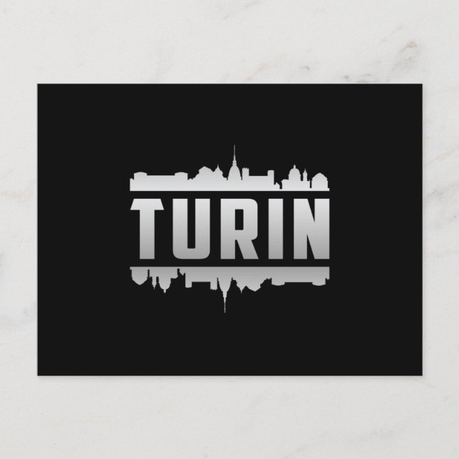 Turin Italy City Skyline Cityscape Funny Gift Postcard (Front)