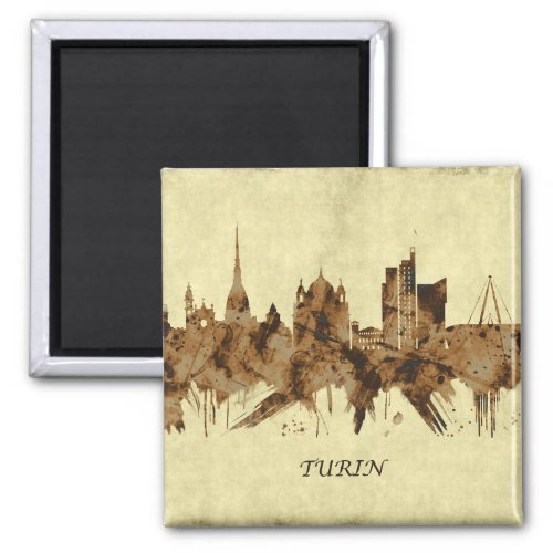 Turin Italy Cityscape Magnet