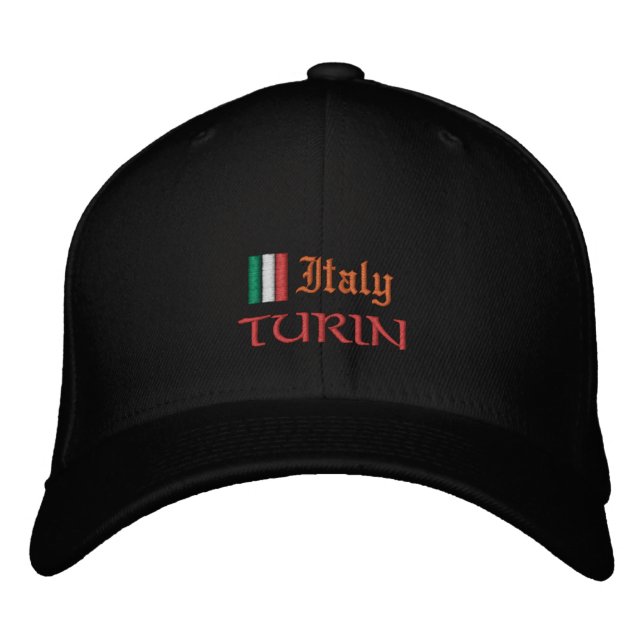 Turin & Italy fashion / Italian Flag Patriots Embroidered Baseball Cap (Front)