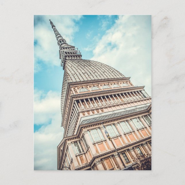 Turin Italy Postcard – Mole Antonelliana Cityscape (Front)