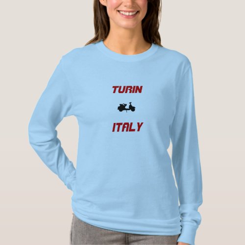 Turin Italy Scooter T_Shirt