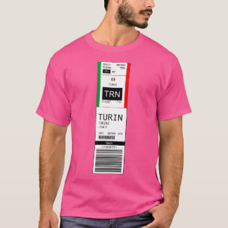 Turin Torino Trn Italy International Airport Lugga T-Shirt