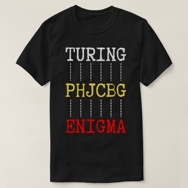 Turing and Enigma T-Shirt (Design Front)