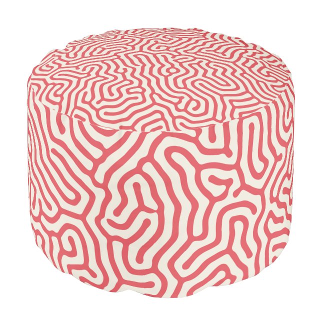 turing lines organic shape   pouf (Angled Front)