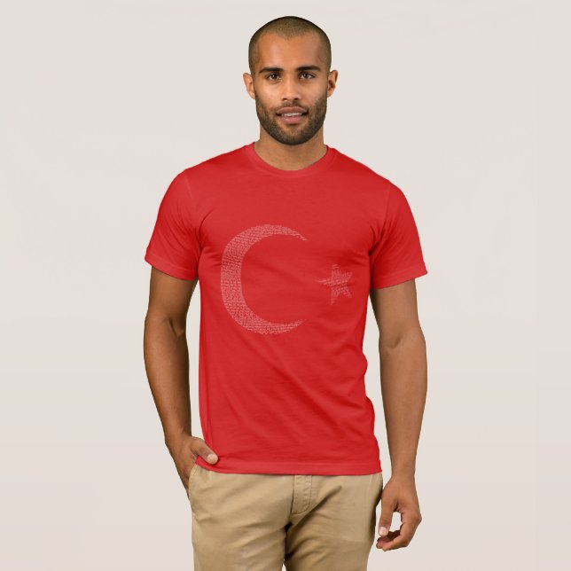 Türk Bayrağı - Turkish Flag with Liberation March T-Shirt (Front Full)