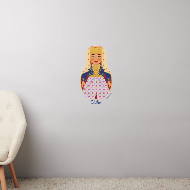Turk Bride Matryoshka Wall Decal (Living Room 2)
