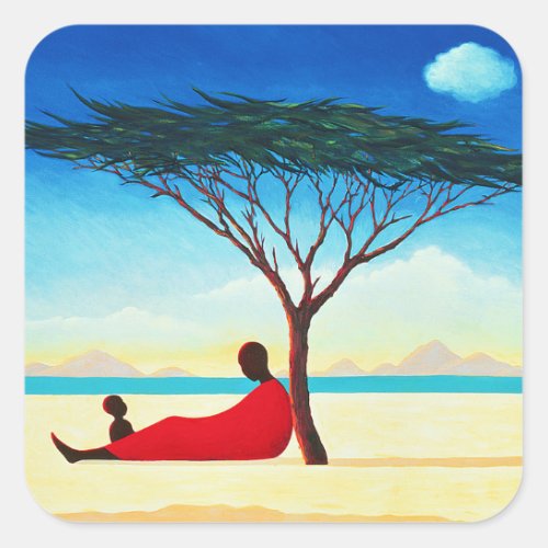 Turkana Afternoon 1994 Square Sticker