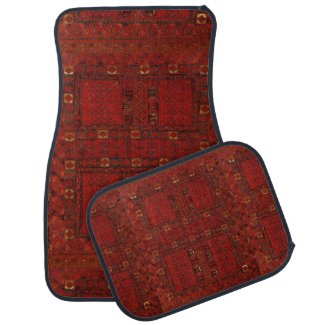 Turkestani red carpet pattern design