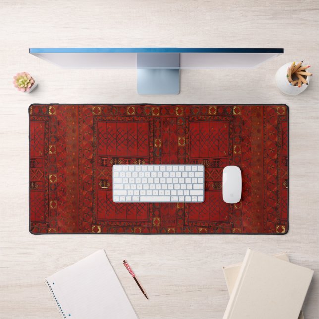 Turkestani red carpet pattern design desk mat (Office 1)