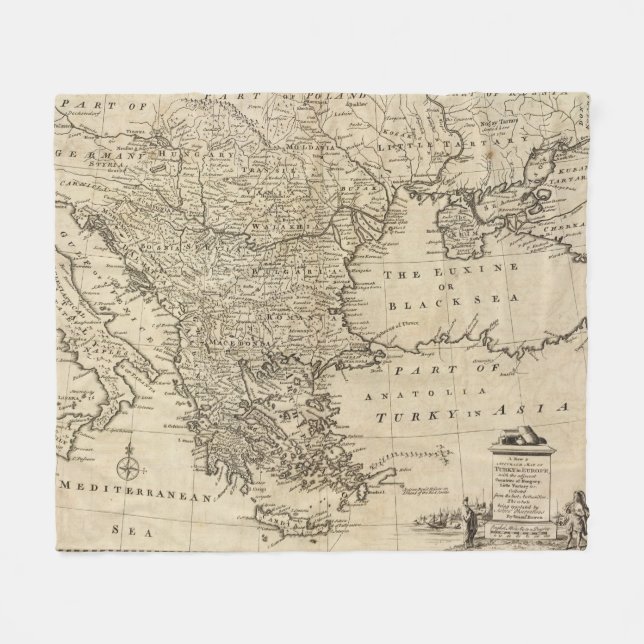 Turkey 2 fleece blanket (Front (Horizontal))