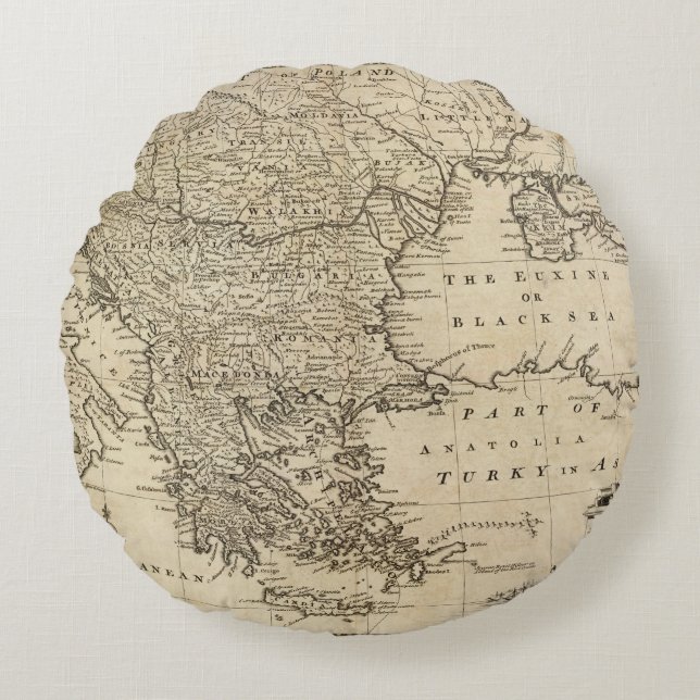 Turkey 2 round pillow (Front)