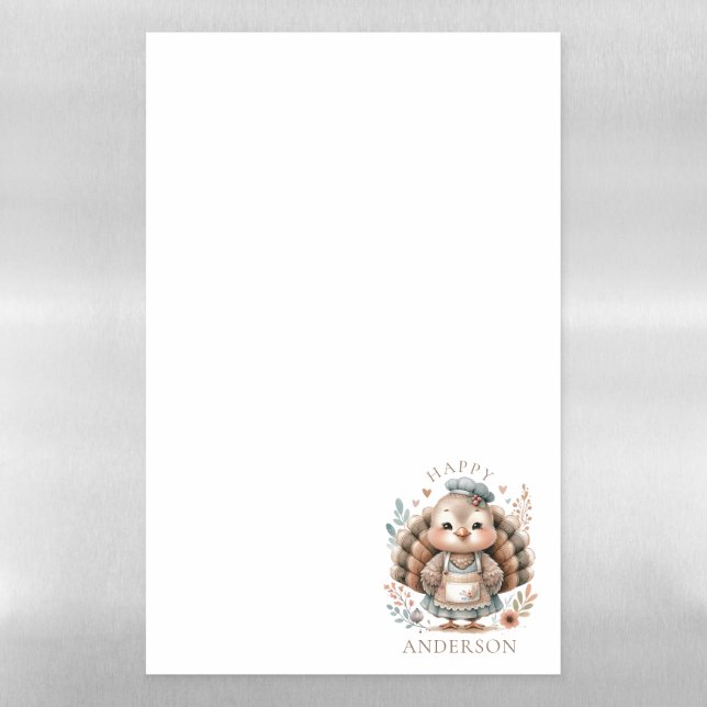 Turkey Add Custom Text  Magnetic Dry Erase Sheet (Vertical)