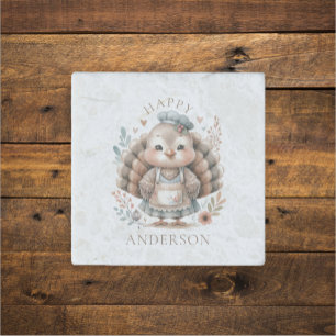 Turkey Add Custom Text Stone Magnet