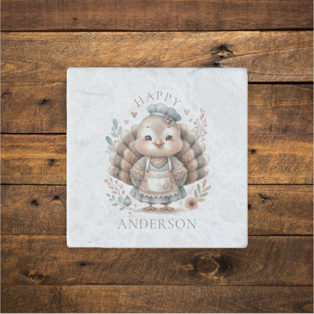 Turkey Add Custom Text Stone Magnet (Creator Uploaded)