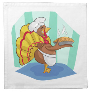 Turkey and Apple Pie Cloth Napkin
