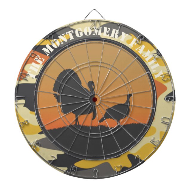Turkey and Camo Dart Board (Front)