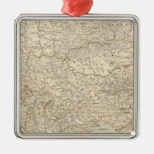 Turkey and Greece Atlas Map Metal Ornament