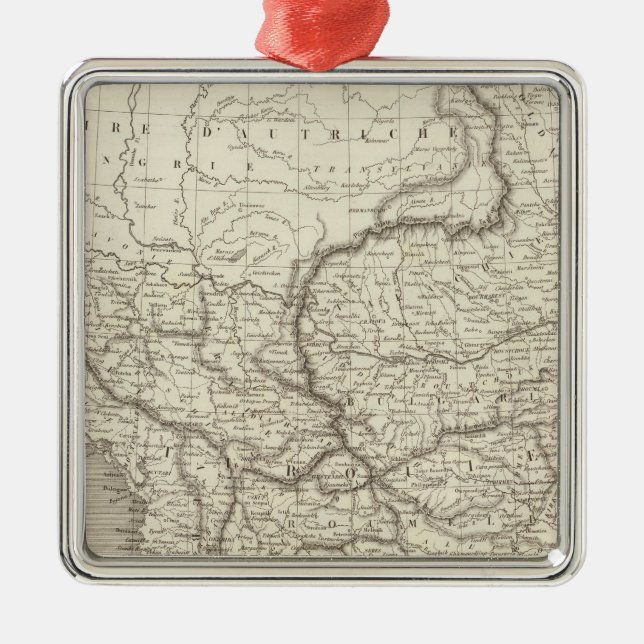 Turkey and Greece map Metal Ornament (Front)