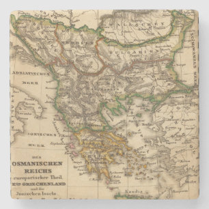Turkey and Greece Map Stone Coaster
