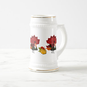 Turkey and Pumpkins Thanksgiving Gift Mugs