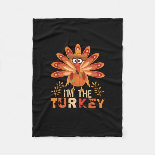 turkey and summer fall colors Fleece Blanket