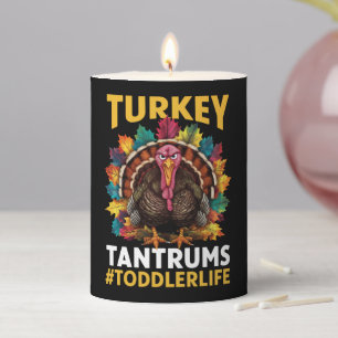 Turkey And Tantrums Toddler Life Thanksgiving Pillar Candle