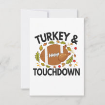 Turkey and Touchdown Funny Football Turkey Fall